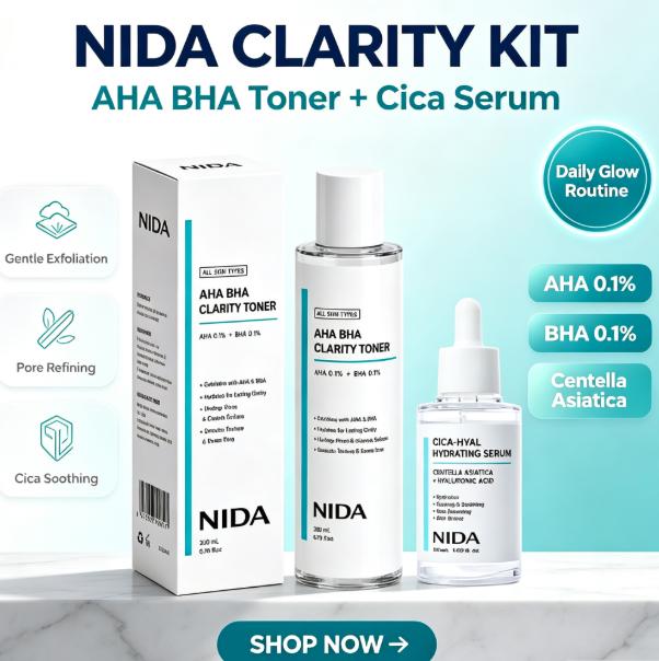 Aha Bha Exfoliant - 니다 수분 공급 및 피부 정화