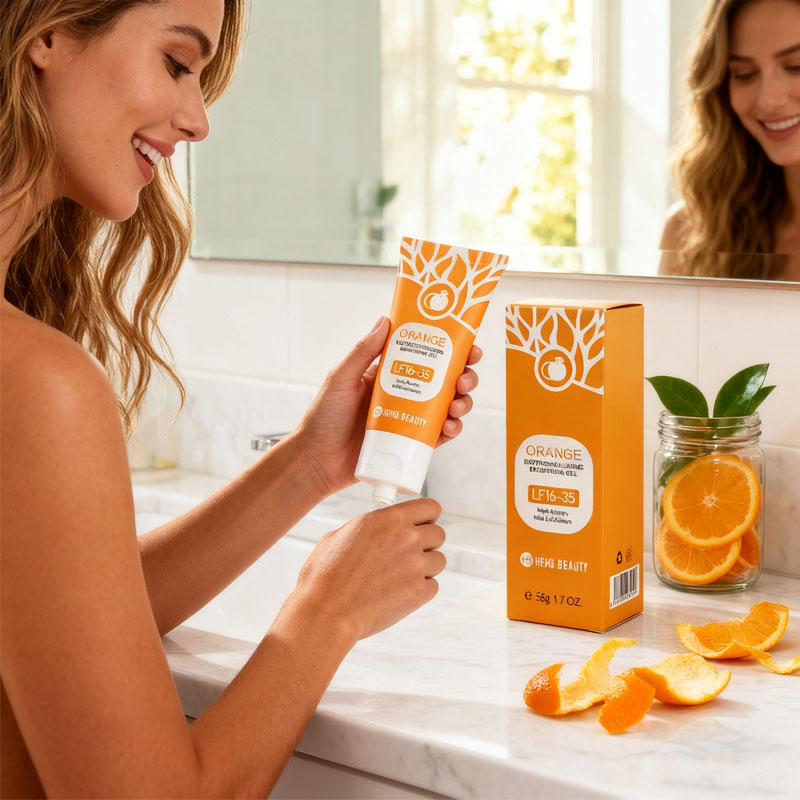 Aha Bha Exfoliant - 오렌지 효소 각질 제거 젤 브라이트닝