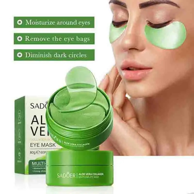 Collagen Sheet Mask - 60pcs 알로에 베라 콜라겐 아이 마스크