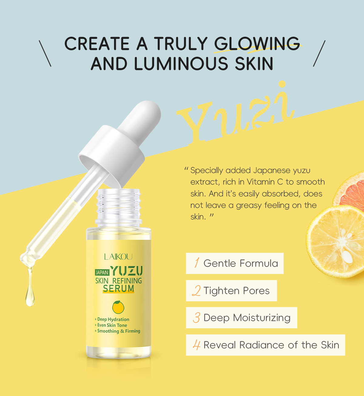 라이코우 자몽 에센스 유즈 페이셜 리퀴드 에센스 상쾌한 - Niacinamide Brightening Serum 리뷰 및 가격